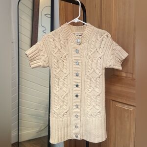 Karen Millen Beige Cable Knit Cardigan